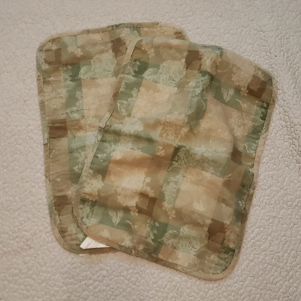 Vintage Y2K Marth Stewart plaid floral place mates